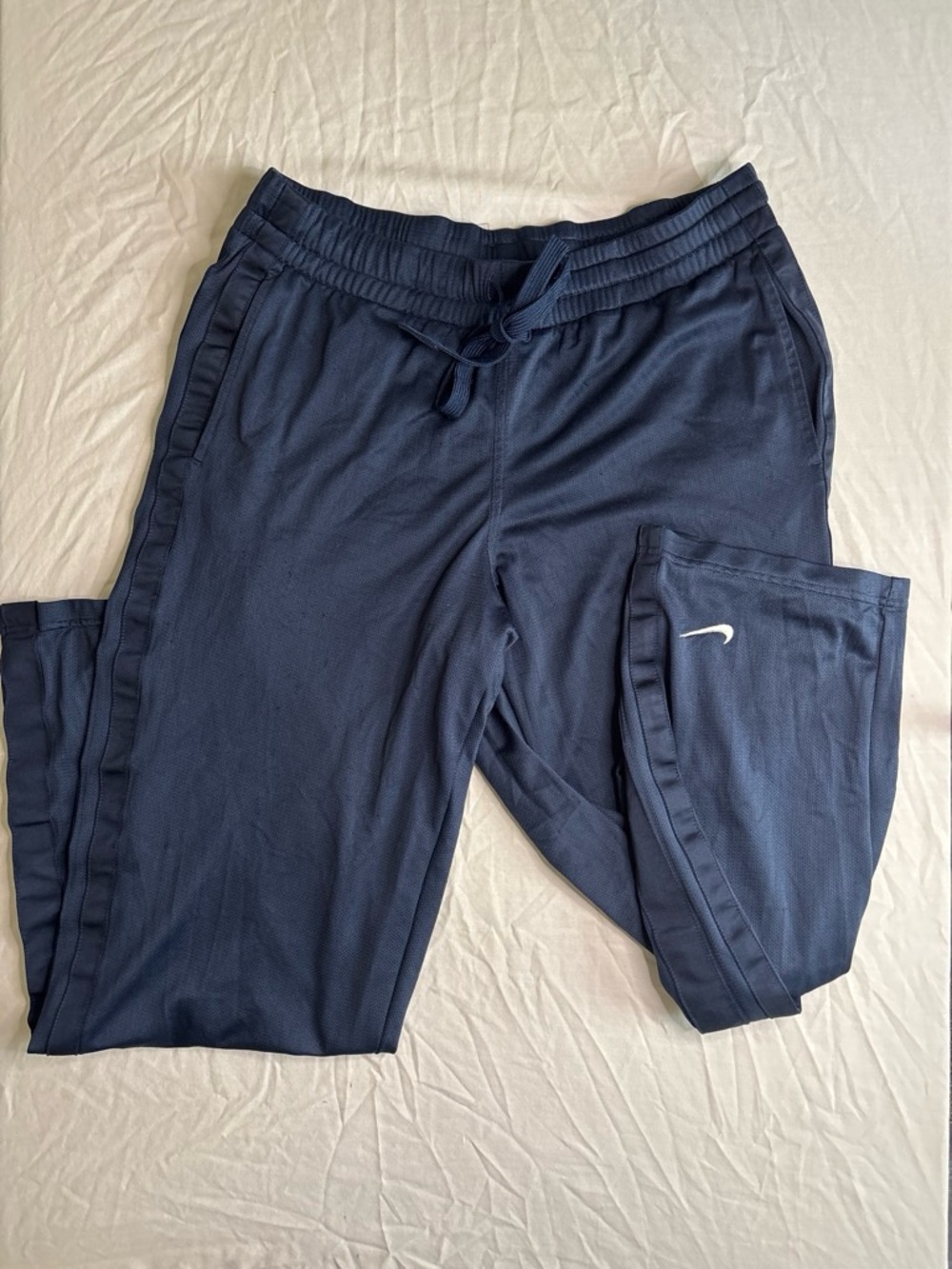 Nike Men's Navy Blue Jogger Sweatpants with Swoosh